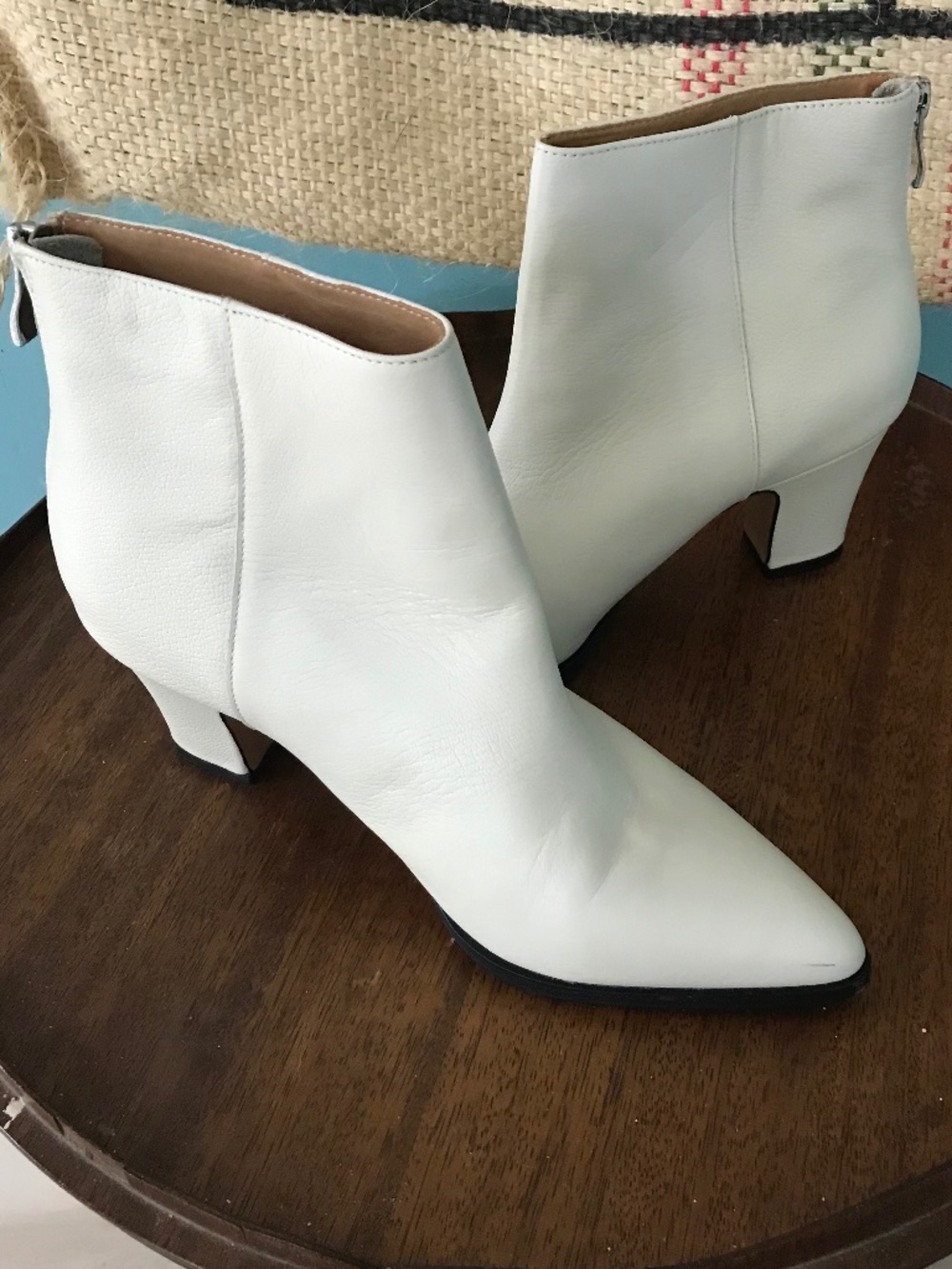 Bill Blass white boots